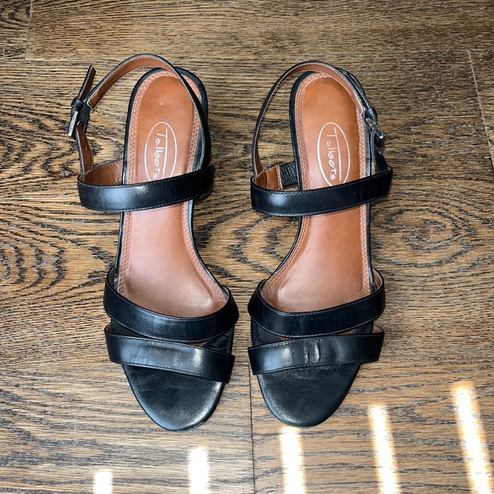 Talbots Black Strapy Heel, size 6.5
